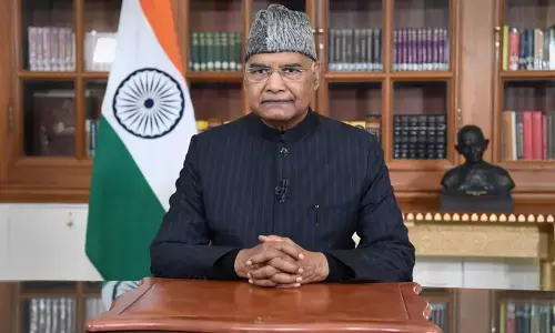 President Ram Nath Kovind addresses the nation on the eve of Republic Day 2022, in New Delhi on Tuesday