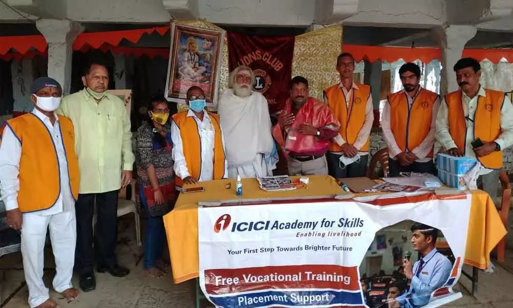 Lions Club of Hyd Royal with ICICI Academy holds awareness camp for youth