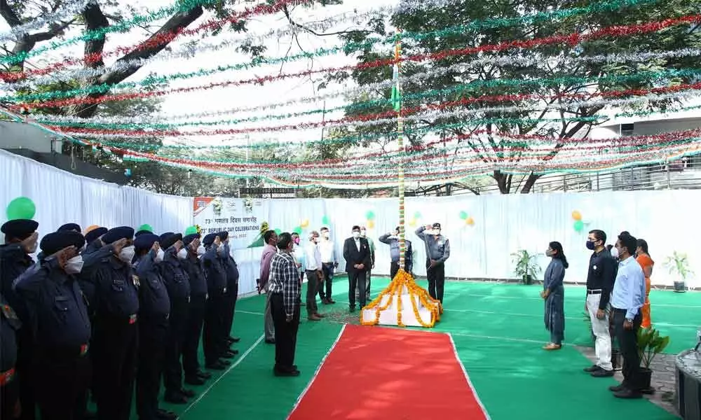 Hyderabad: 73rd Republic Day celebrated at NTPC-SRHQ