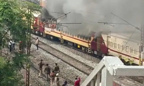 Shramjeevi Express train set on fire by agitators in Bihars Gaya