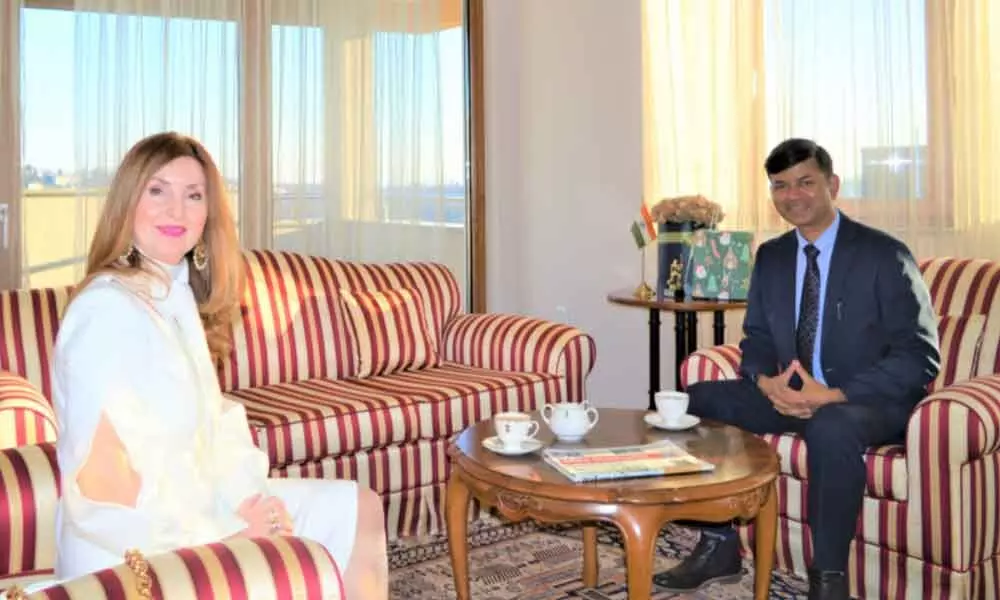 Ambassador Raj Kumar Srivastava with Ina Stasevic