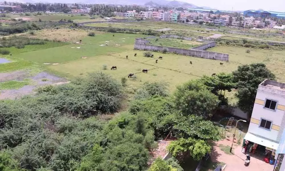 A view of the proposed site for the ESI hospital in Visakhapatnam.