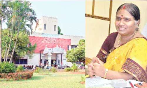 SVIMS Director Dr B Vengamma; A view of SVIMS hospital in Tirupati.