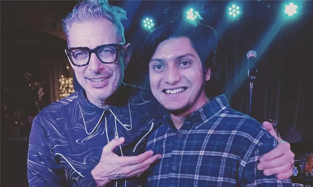 Shreyas Ayaluri with Jeff Goldblum