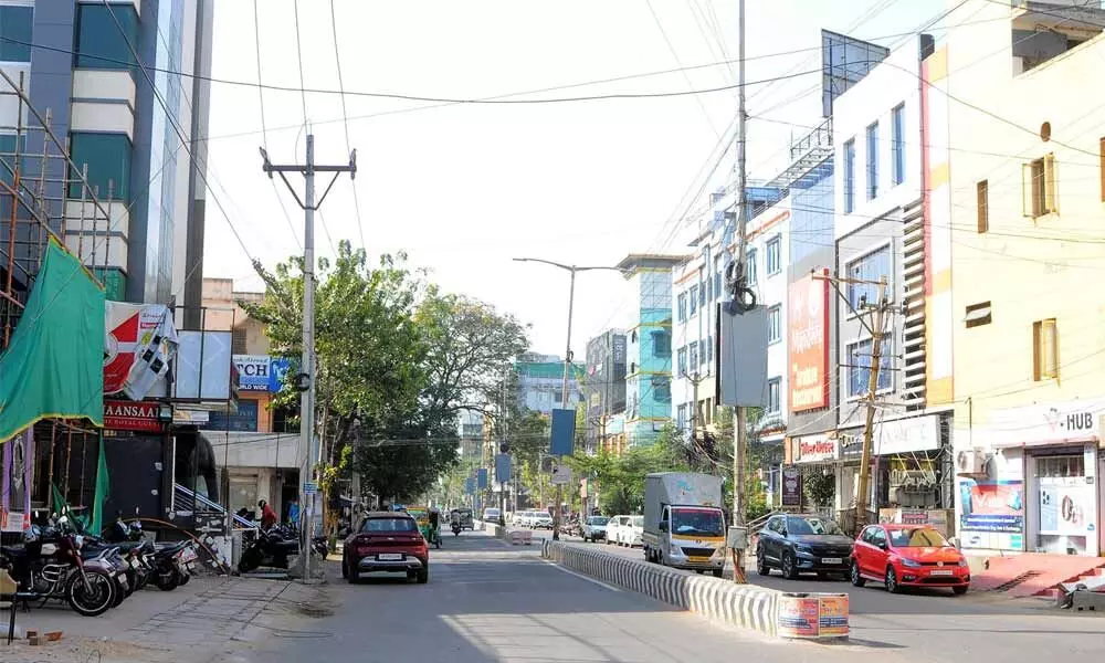 Main road in the colony