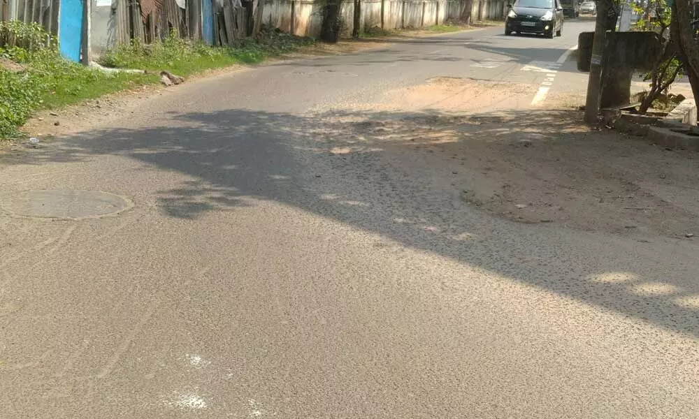 Pothole at the colony main road