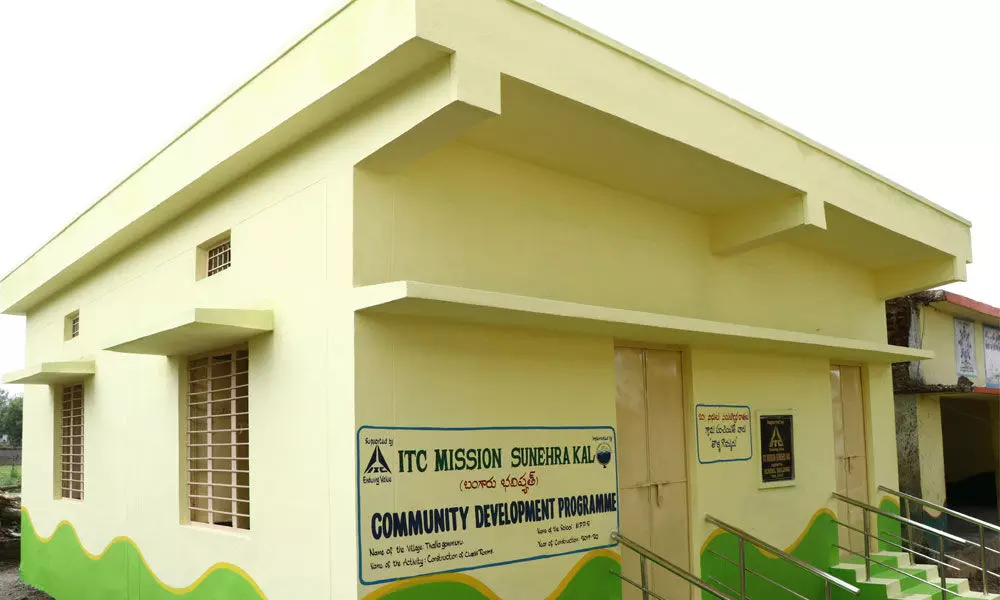 The new school buildings built under the ITC Sunehra Kar Mission