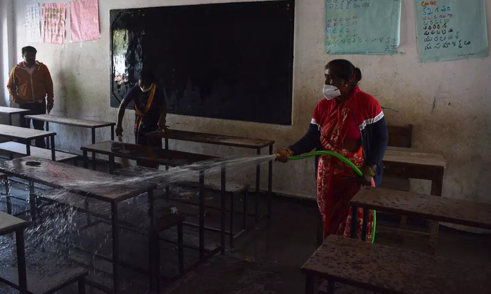 Amid fund crunch, government schools struggle to sanitise environs