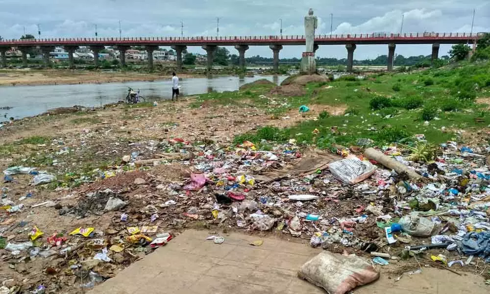 Waste material dumped into Nagavali river
