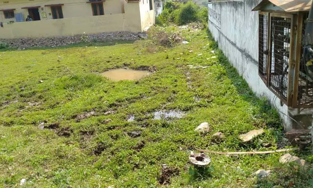 Domestic waste water stagnated in the colony