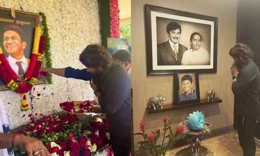 Allu Arjun pays his homage to Puneeth Rajkumar