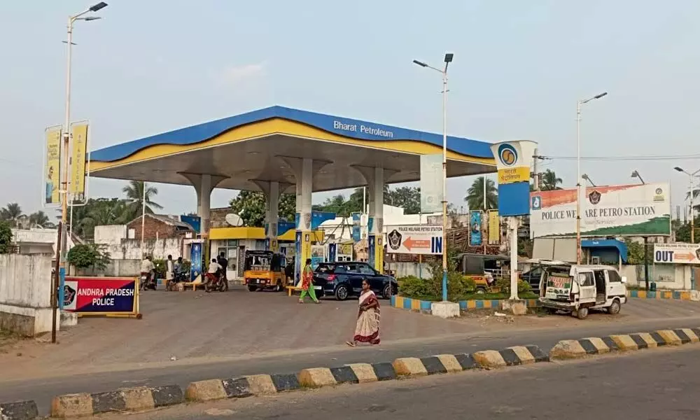 A police petrol station in Visakhapatnam