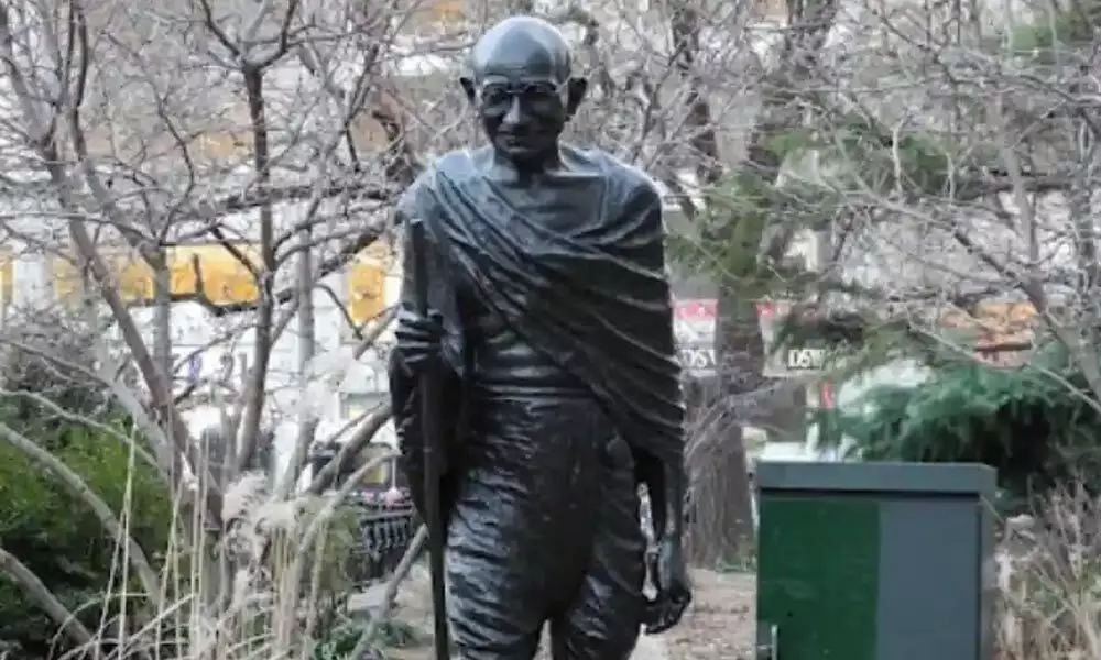 Mahatma Gandhis statue vandalised in New York