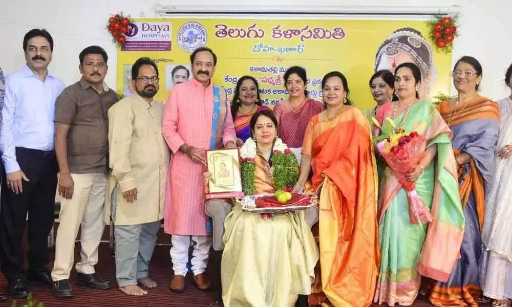 Telugu Kala Samithi felicitates Padma Shri Padmaja Reddy