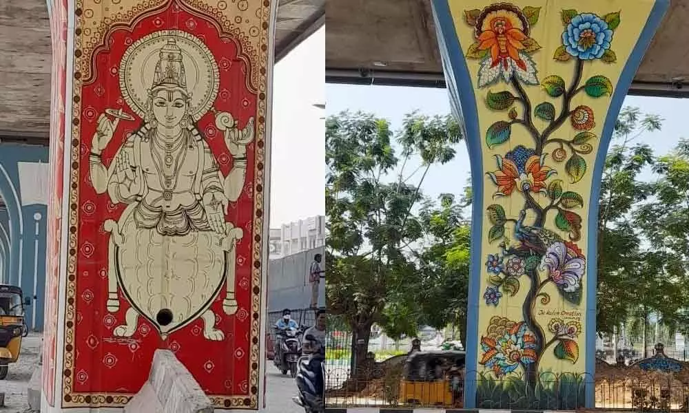 Tirupati: Paintings of Hindu gods, nature to adorn Srinivasa Sethu flyover