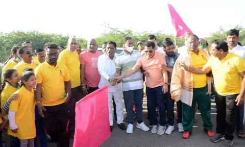 5K Run held by Uppal Bhagath to run out Covid