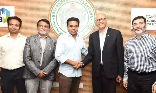 Industries Minister KTR with Bosch representatives