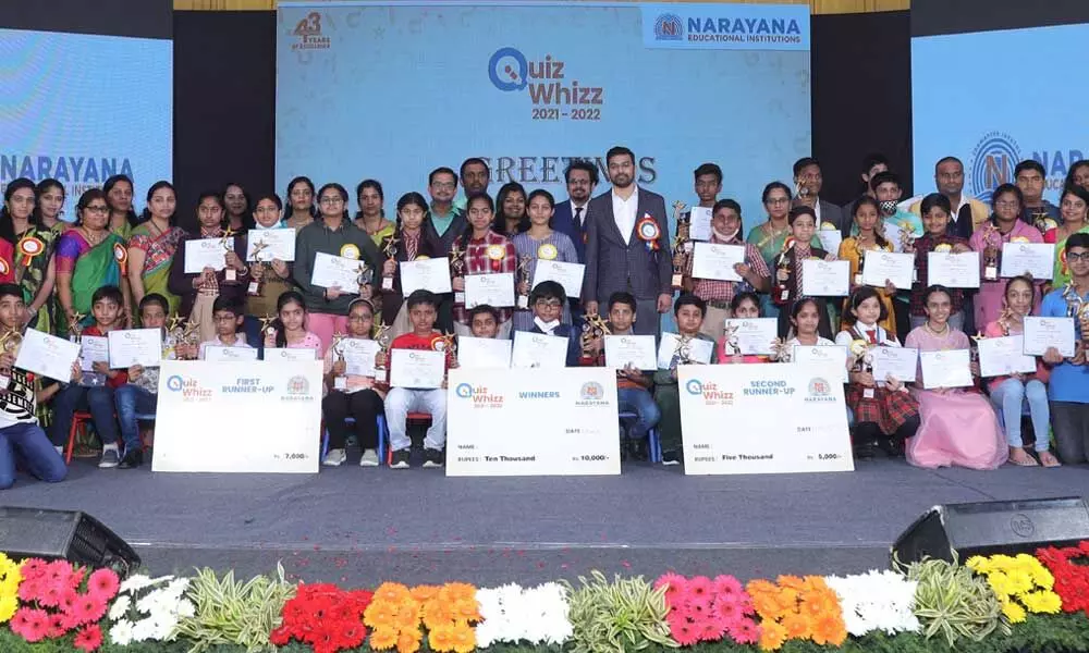 Bengaluru: Narayana Group conducts Quiz Whizz grand finale