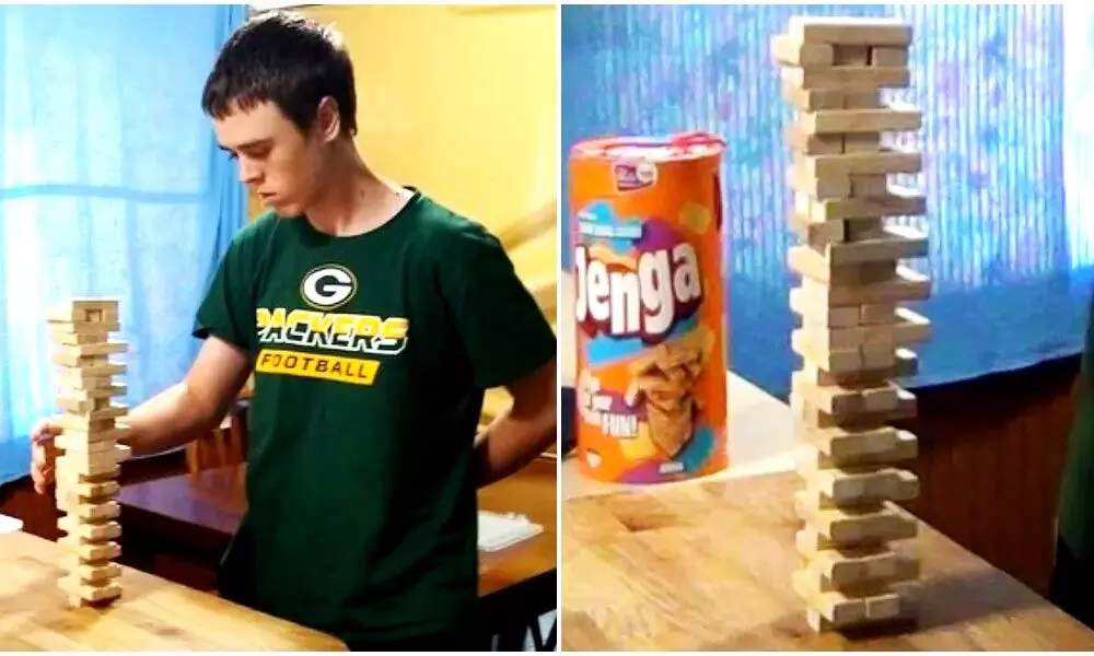 Boy From USA Holds New Guinness World Record For The Jenga Record By Removing 32 Blocks