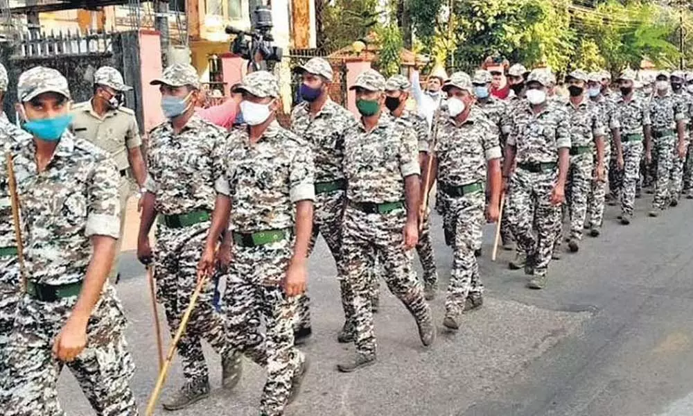 Flag Marches Were Held In Several Locations Across Karnataka To Convey Message