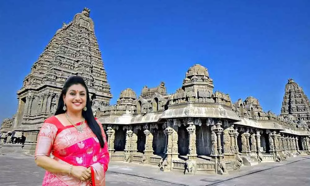 Nagari MLA Roja showers praises on renovated Yadadri temple