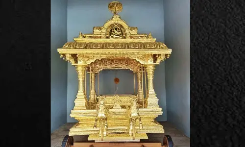 The golden chariot of Sri Kanipakam Varasiddi Vinayaka Devasthanam
