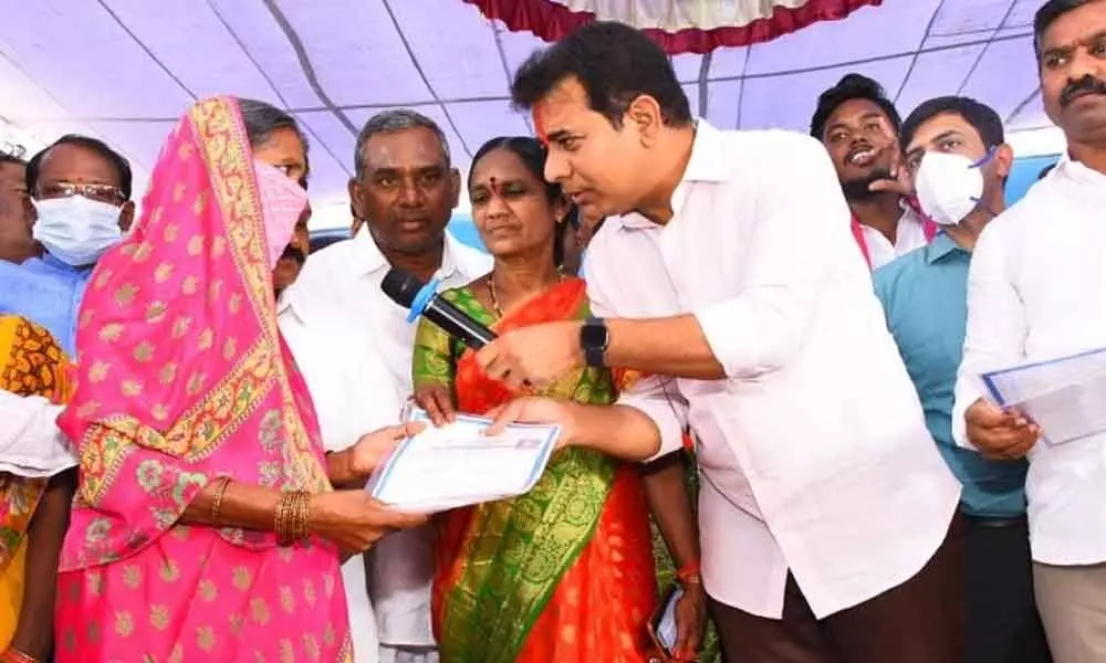 Telangana: 156 2BHK houses handed over to beneficiaries