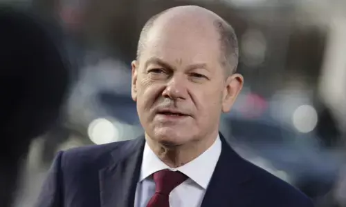 German leader in Ukraine as fears of Russian invasion grow