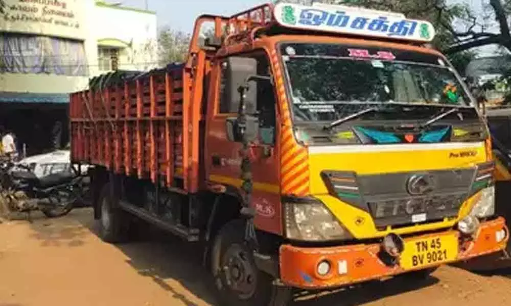The Manapparai police seized the truck involved in the accident and registered a case against the driver.