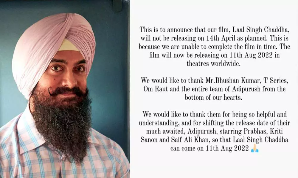 Aamir Khan’s Laal Singh Chaddha release date is pushed ahead as the shooting of the movie is not completed!