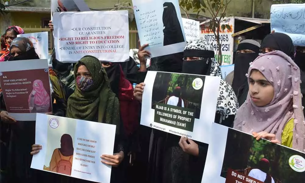 Hyderabad: Barring Muslim girls in hijab from classes termed oppression