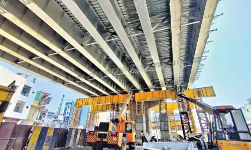 Hyderabads Bahadurpura flyover nearing completion