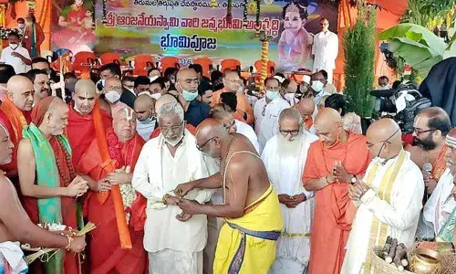 Bhoomi Puja held for development works at Hanuman birthplace in Tirumala