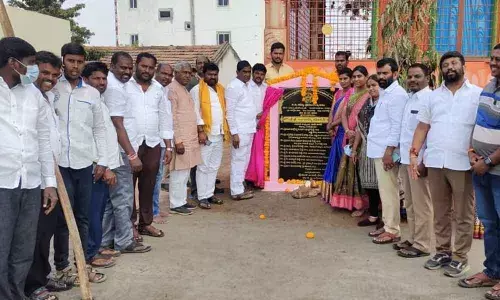 MLA Anjaiah lays foundation for various development works