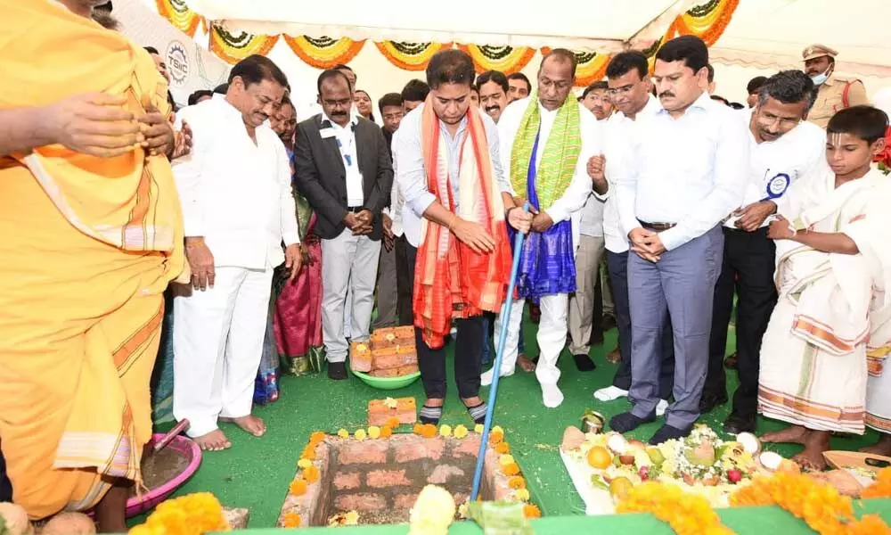 KTR lays foundation stone for Kandlakoya IT park