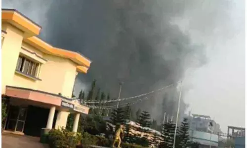 Fire mishap at a pharmaceutical unit in Visakhapatnam