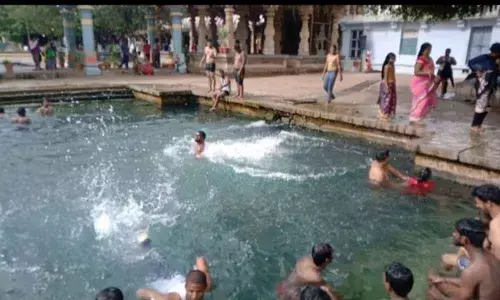 A view of Koneru in Mahanandi temple