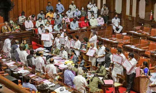 Assembly adjourned till Monday as Congress firm on Eshwarappa’s removal