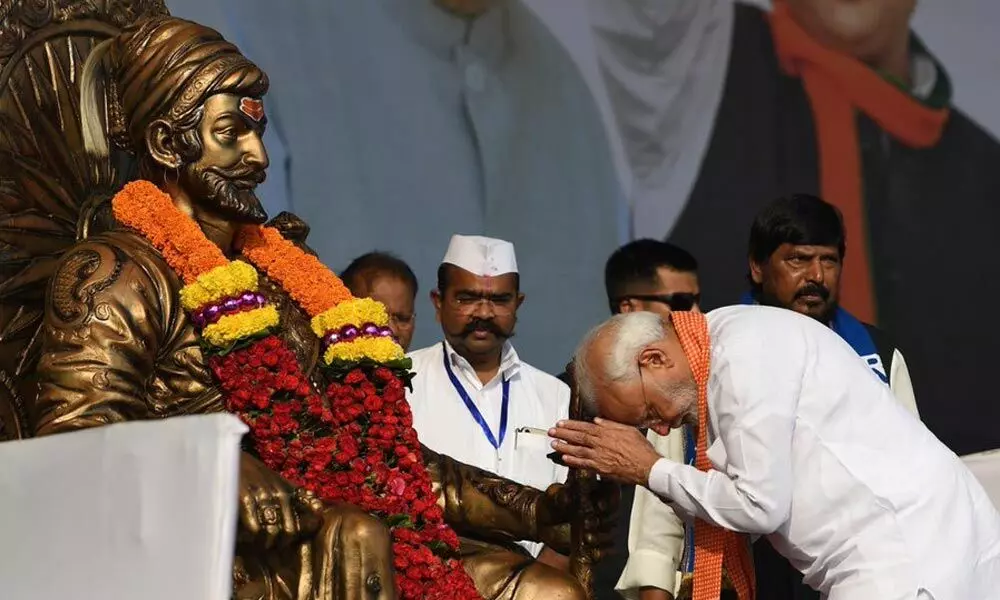 PM Modi pays tributes to Shivaji on birth anniversary