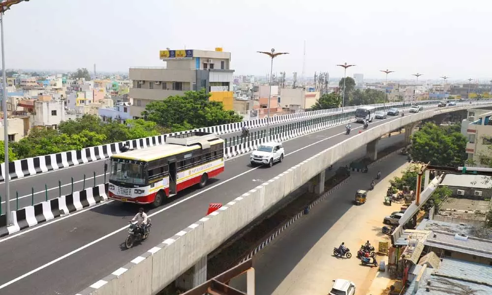 Partly-completed Srinivasa Sethu in Tirupati 	Photo: Kalakata Radhakrishna