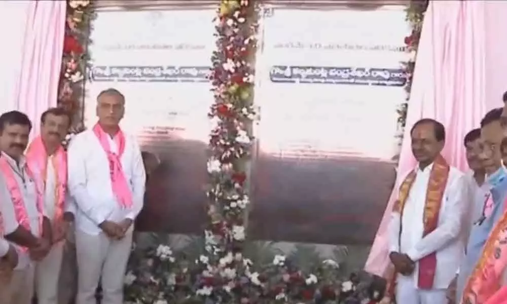 CM KCR lays foundation stones for irrigation projects in Sangareddy