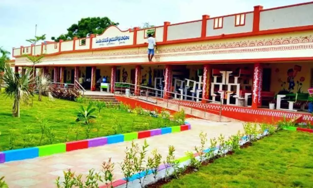Mandal parishad school in Muraripalli in Prakasam district renovated during Manabadi: Nadu-Nedu Phase-1 (file picture)