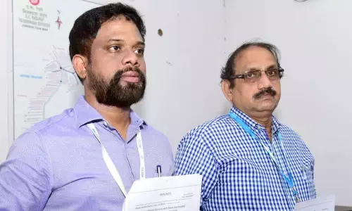 IRCTC Tourism Department Deputy General Manager DSGL Kishore showing Bharat Darshan brochure in Vijayawada on Tuesday IRCTC Tourism Department Deputy General Manager DSGL Kishore showing Bharat Darshan brochure in Vijayawada on Tuesday