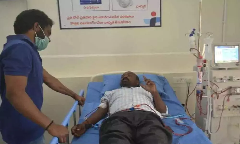 A patient being treated at Mahabubnagar district hospital dialysis centre (file photo)