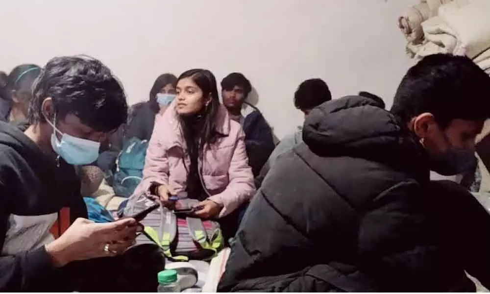 Some of the Indian students stranded in Ukraine