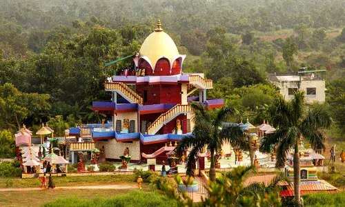 A shrine that has a unique architectural structure