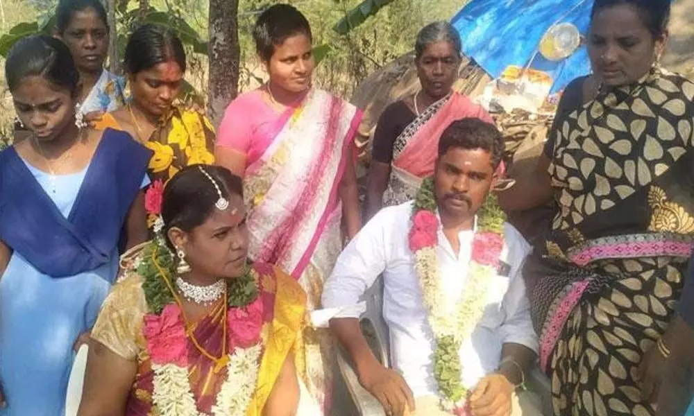 Wife protests at husbands house over second marriage in Chittoor