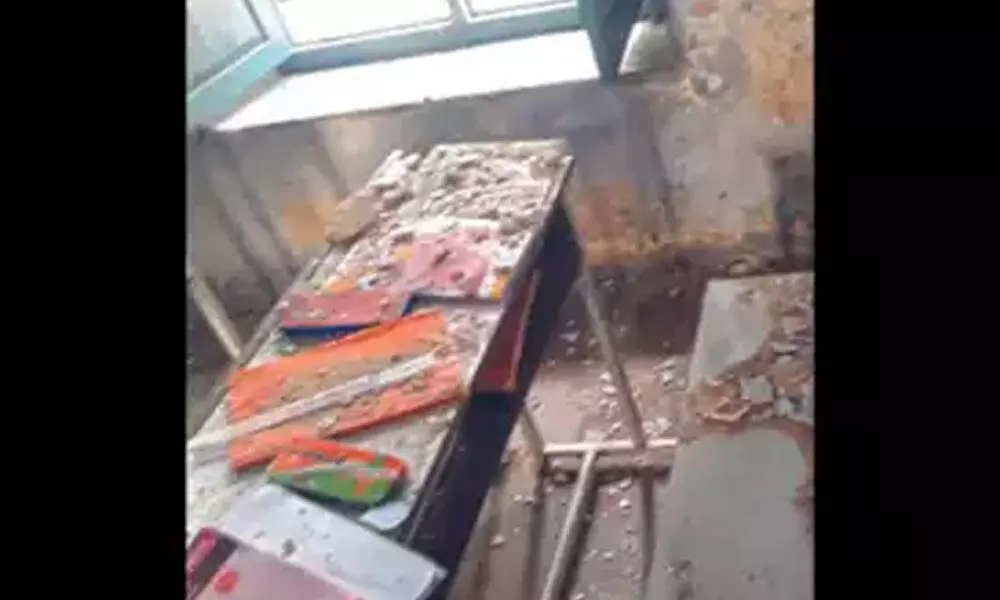 Section Of Ceiling Collapsed In Tamil Nadus Government School Injuring Two Children