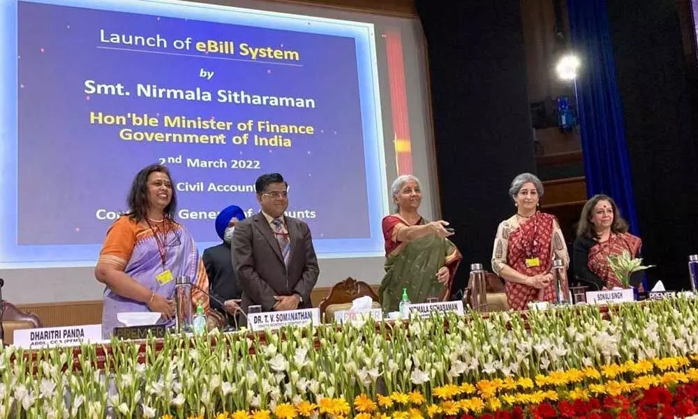 Union Finance Minister Nirmala Sitharaman launches E-Bill Processing System