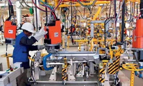 Factory output gains steam on new orders